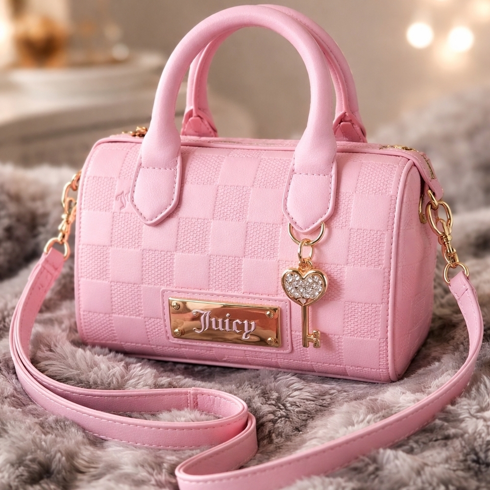 Juicy Couture Pink Quilted Mini Satchel